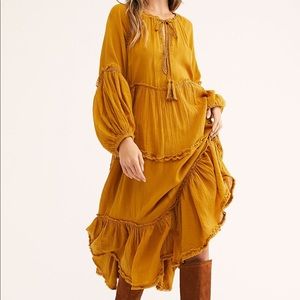 Free people In the Moment tiered gauze boho dress